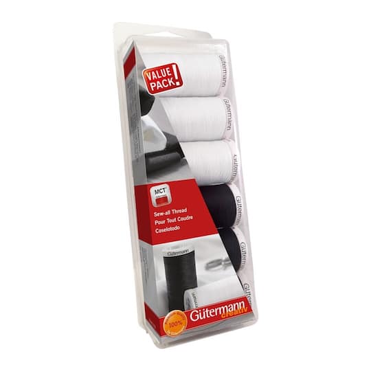 Michaels, Gütermann Sew-All 274yd. Black & White 6 Spool Set – Category: Thread